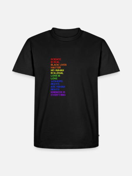 Science is Real - LGBT - Men's Premium Organic T-Shirt - black