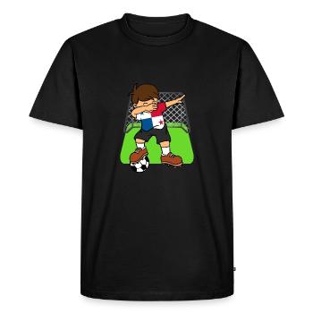 Panama Football Ball Dabbing Kid Panaméen Football - T-shirt Premium bio Homme - noir - Devant - Nico (187cm)