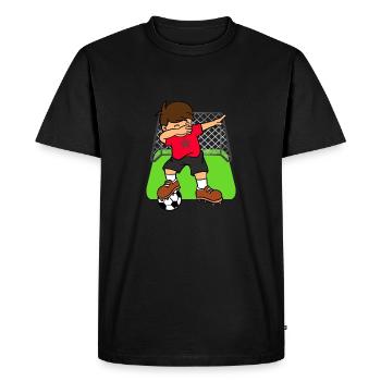 Maroc Soccer Ball Dabbing Enfant Football Marocain - T-shirt Premium bio Homme - noir - Devant - Nico (187cm)