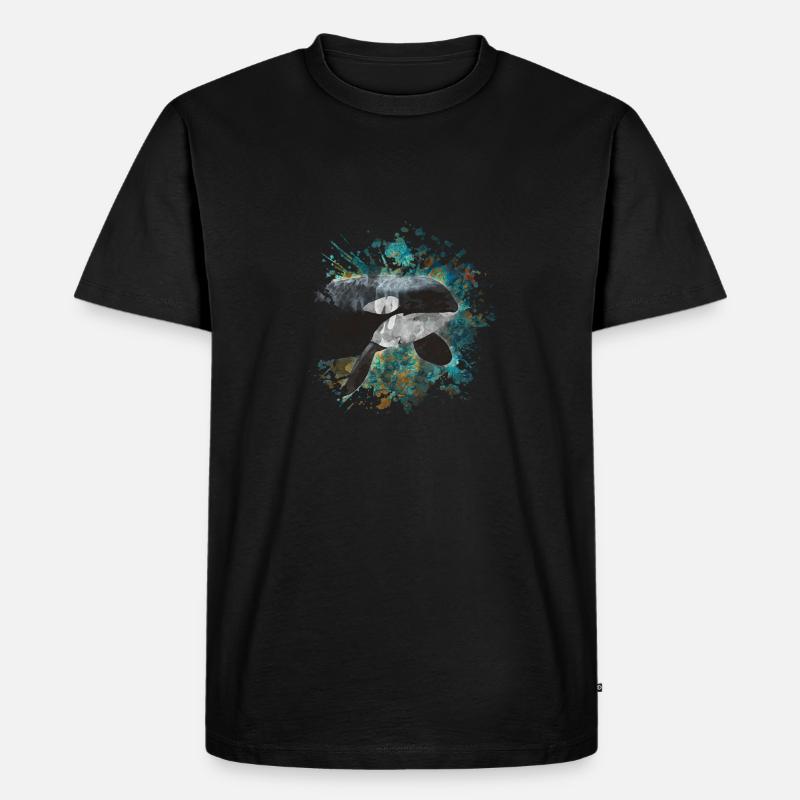 Killerwal - Männer Premium Bio T-Shirt - Schwarz