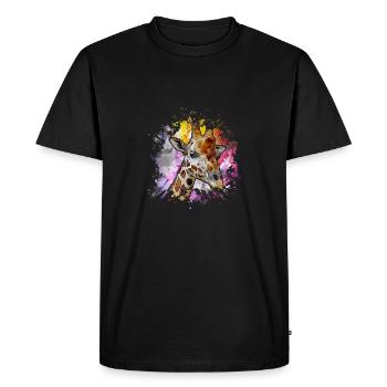Girafe - T-shirt Premium bio Homme - noir - Devant - Nico (187cm)