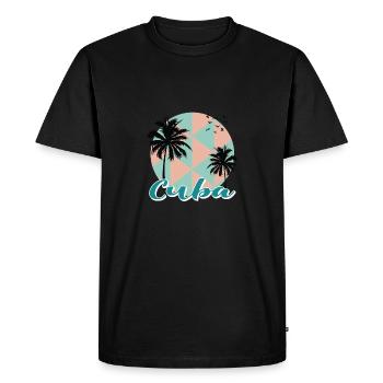 Cuba Caribbean Vacation Cruise - Men's Premium Organic T-Shirt - black - Front - Nico (187cm)