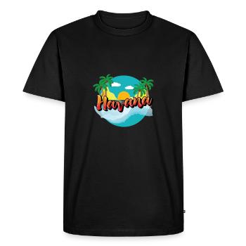Havana Cuba Caraïbes Croisière de vacances - T-shirt Premium bio Homme - noir - Devant - Nico (187cm)