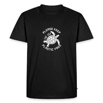 Environmentalist t-shirt gift turtles - Men's Premium Organic T-Shirt - black - Front - Nico (187cm)