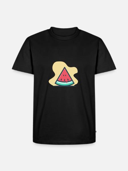 Summer again - watermelon - present - Men's Premium Organic T-Shirt - black