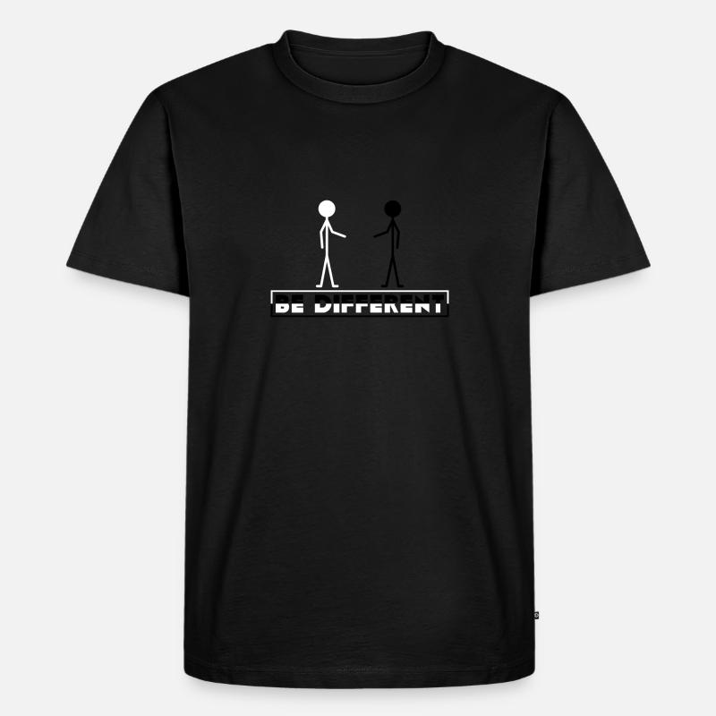 Sei anders - Männer Premium Bio T-Shirt - Schwarz