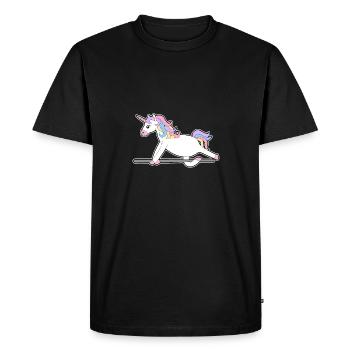 Unicorn balance balance gift idea children - Men's Premium Organic T-Shirt - black - Front - Nico (187cm)