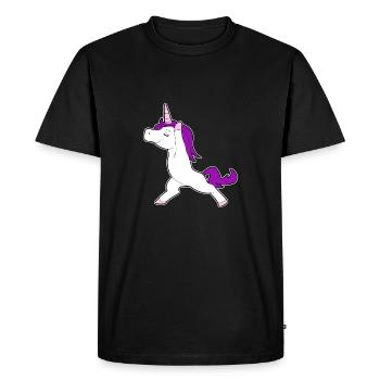 Unicorn chick proudly conceited gift idea - Men's Premium Organic T-Shirt - black - Front - Nico (187cm)
