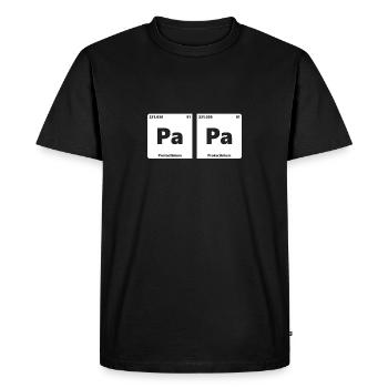 Elément chimique PaPa - T-shirt Premium bio Homme - noir - Devant - Nico (187cm)
