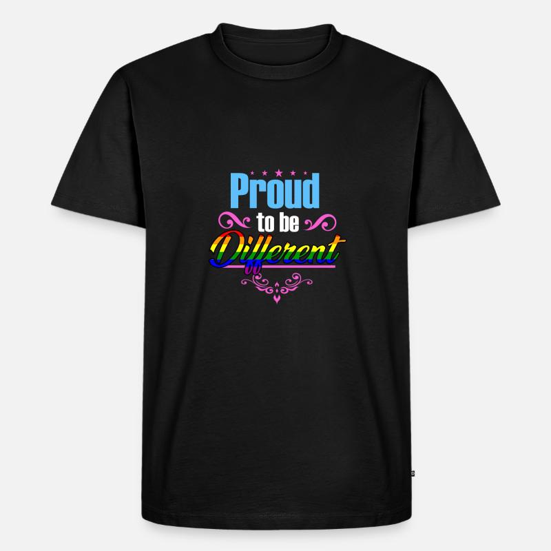 Proud to be Different - Männer Premium Bio T-Shirt - Schwarz