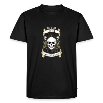 Je chasse le mal - T-shirt Premium bio Homme - noir - Devant - Nico (187cm)