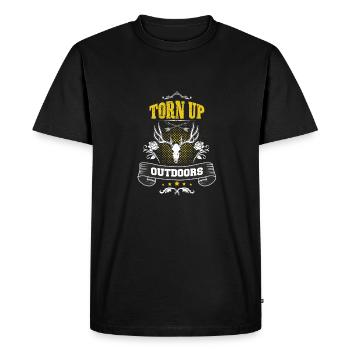 Déchiré à l'extérieur - T-shirt Premium bio Homme - noir - Devant - Nico (187cm)