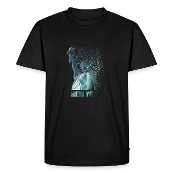 statue de la liberté - T-shirt Premium bio Homme - noir - Devant - Nico (187cm)