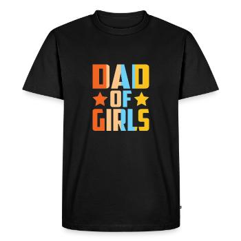 Papa de filles cadeau Papa de filles chemise - T-shirt Premium bio Homme - noir - Devant - Nico (187cm)