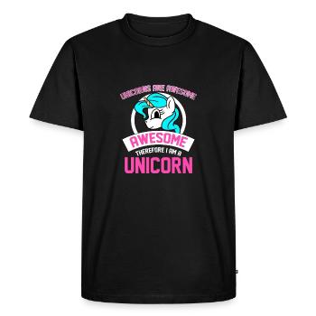 Unicorns Are Awesome I Am Awesome I Am Unicorn - Men's Premium Organic T-Shirt - black - Front - Nico (187cm)