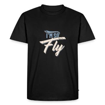 Airplane pilot vacation flying pilot - Men's Premium Organic T-Shirt - black - Front - Nico (187cm)