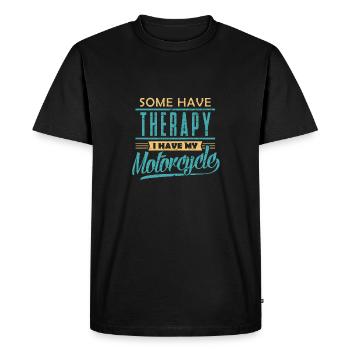 Motorcycle saying Cross Cruiser Racer - Men's Premium Organic T-Shirt - black - Front - Nico (187cm)