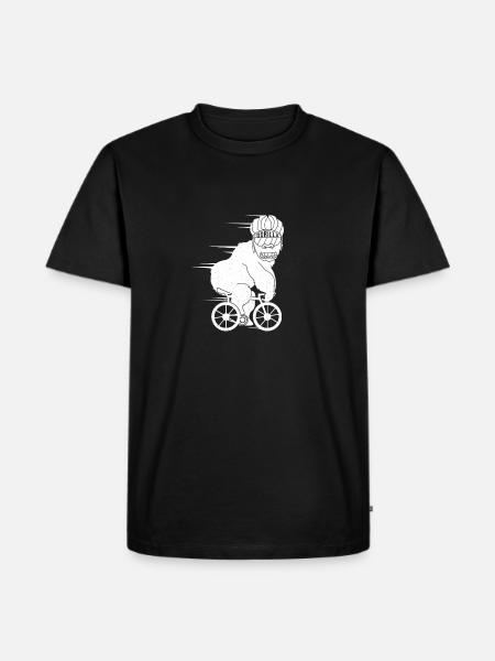 Gorila Cycling Bike Road Bike Riding Idea de regalo - Camiseta prémium ecológica para hombre - negro