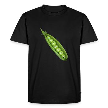 Pois - T-shirt Premium bio Homme - noir - Devant - Nico (187cm)
