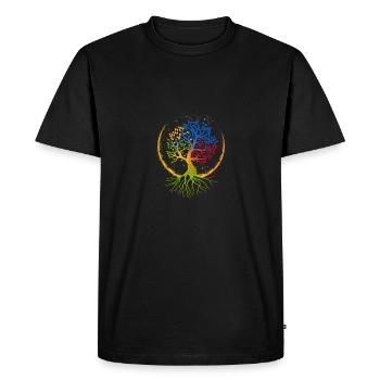 arbre de la vie - T-shirt Premium bio Homme - noir - Devant - Nico (187cm)