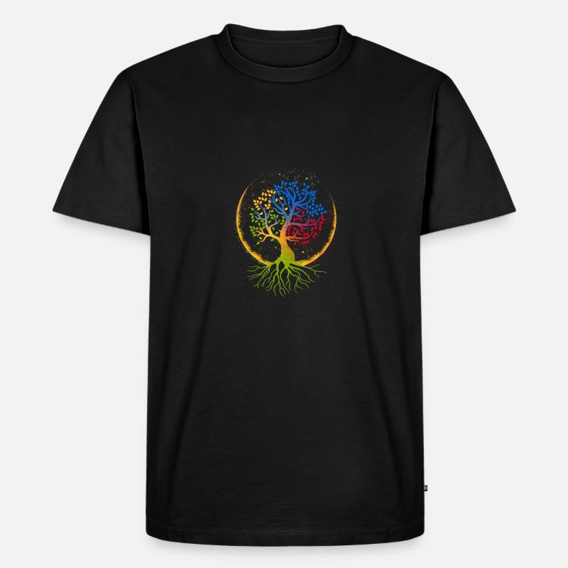 Lebensbaum - Männer Premium Bio T-Shirt - Schwarz