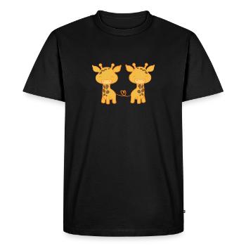 Girafe - Girafes - Girafe fan - Amour girafe - T-shirt Premium bio Homme - noir - Devant - Nico (187cm)
