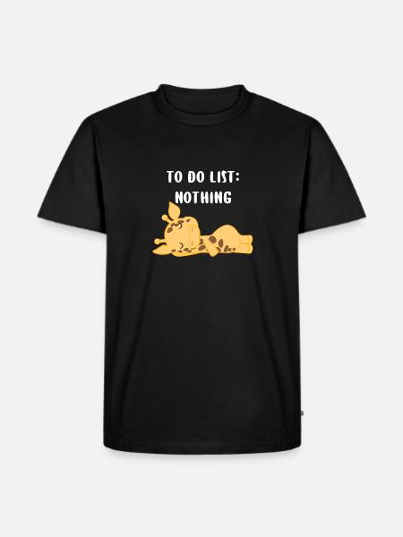 Giraffe - Giraffes - Giraffe fan - Lazy - Men's Premium Organic T-Shirt - black