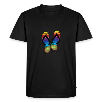 Summer Vibes Flip Flops Glasses - Men's Premium Organic T-Shirt - black - Front - Nico (187cm)