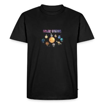 Planètes de système solaire - T-shirt Premium bio Homme - noir - Devant - Nico (187cm)