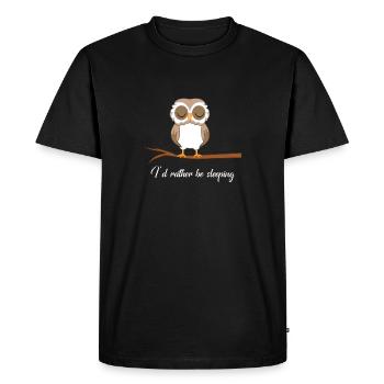 Owl - owl - owl - owls t-shirt - barn owl - Men's Premium Organic T-Shirt - black - Front - Nico (187cm)