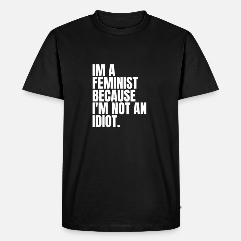 Ich bin eine Feministin - Männer Premium Bio T-Shirt - Schwarz