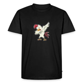 Cock Dab Winner Chicken Shirt - Men's Premium Organic T-Shirt - black - Front - Nico (187cm)