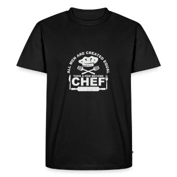 chef - T-shirt Premium bio Homme - noir - Devant - Nico (187cm)