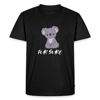 Koala - Koalas - T-shirt Koala - Pour sûr - T-shirt Premium bio Homme - noir - Devant - Nico (187cm)