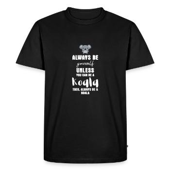 Koala - Koalas - T-shirt Koala - Soyez vous-même - T-shirt Premium bio Homme - noir - Devant - Nico (187cm)
