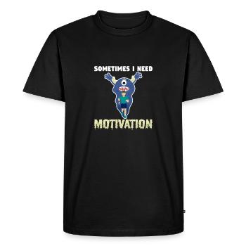 motivation - T-shirt Premium bio Homme - noir - Devant - Nico (187cm)