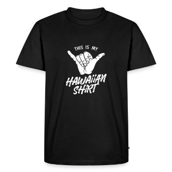 C'est ma chemise hawaïenne Aloha Beach Tropical - T-shirt Premium bio Homme - noir - Devant - Nico (187cm)