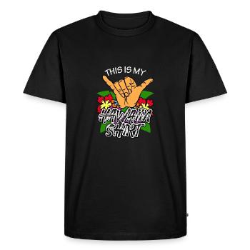 C'est ma chemise hawaïenne Aloha Luau Tropical - T-shirt Premium bio Homme - noir - Devant - Nico (187cm)