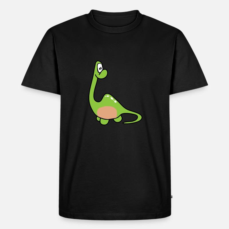 Dinosaurier Kinder Dino - Männer Premium Bio T-Shirt - Schwarz