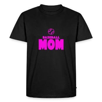 Baseball - Maman de baseball - T-shirt Premium bio Homme - noir - Devant - Nico (187cm)