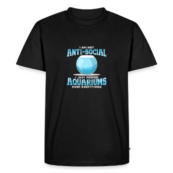 Aquarium hobby cadeau idée poisson anniversaire - T-shirt Premium bio Homme - noir - Devant - Nico (187cm)