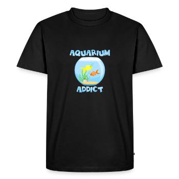 Aquarium addictif idée cadeau hobby poisson d'ornement - T-shirt Premium bio Homme - noir - Devant - Nico (187cm)