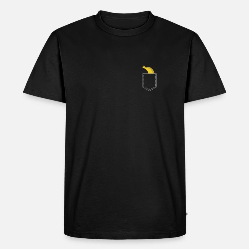 Banane - Männer Premium Bio T-Shirt - Schwarz