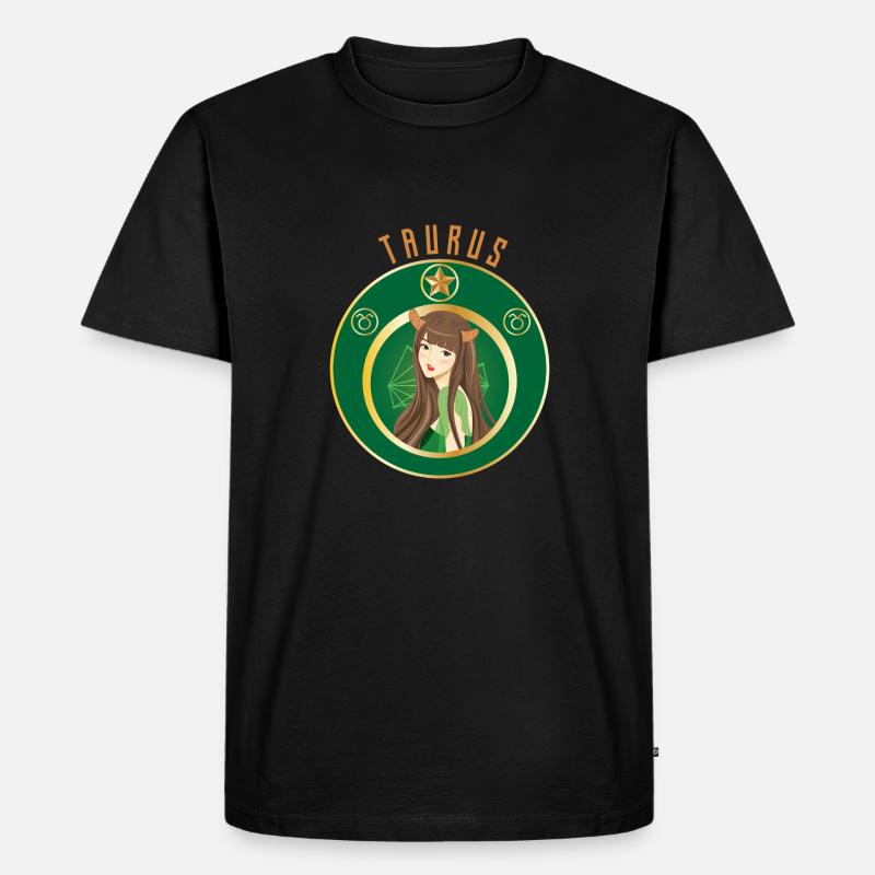 Sternzeichen - Horoskop - Stier - Geschenk - Männer Premium Bio T-Shirt - Schwarz