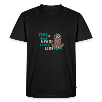Pilates - T-shirt Premium bio Homme - noir - Devant - Nico (187cm)
