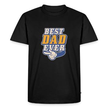 Best Dad ever - Dad & Son Funny Matching - Men's Premium Organic T-Shirt - black - Front - Nico (187cm)
