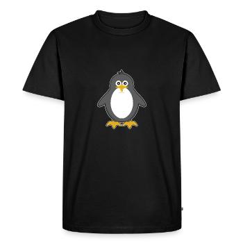 Cute penguin - Men's Premium Organic T-Shirt - black - Front - Nico (187cm)