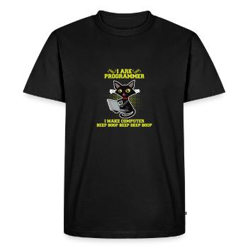 IT-specialist - Men's Premium Organic T-Shirt - black - Front - Nico (187cm)