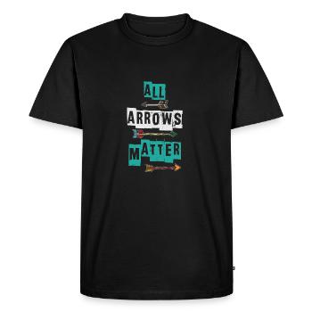 arrow - Men's Premium Organic T-Shirt - black - Front - Nico (187cm)