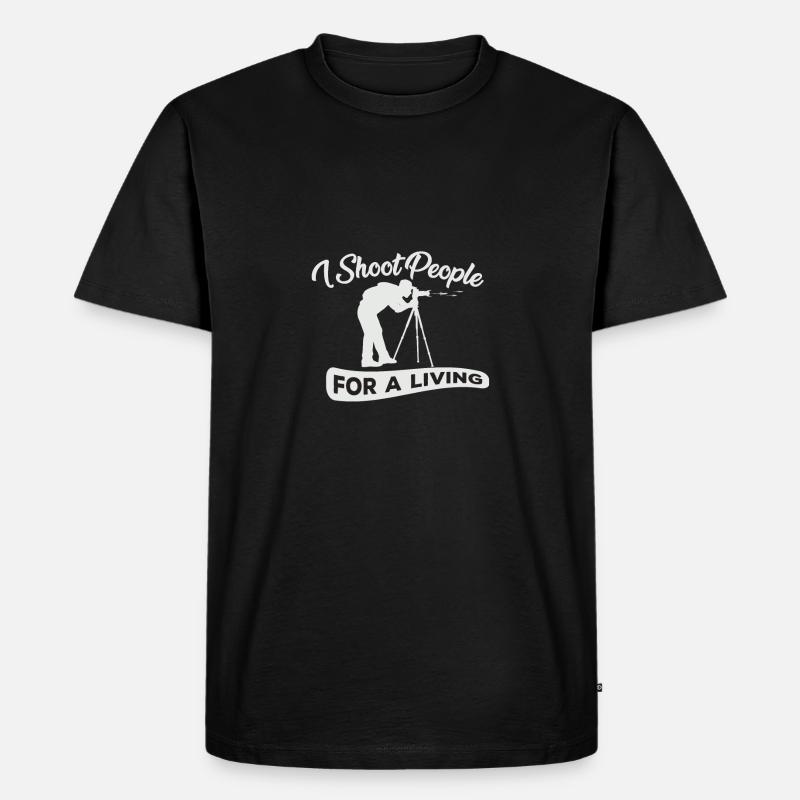 Fotograf - Männer Premium Bio T-Shirt - Schwarz